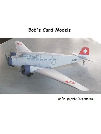 №39 - Junkers Ju-52 [Bob's Card Models] из бумаги
