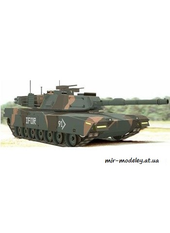 №100 - M1A1 Abrams NATO Camo [Paper-Replika] из бумаги — развертка из бумаги