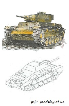 №150 - СУ-76и [Левша 2003-01] из бумаги — развертка из бумаги