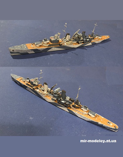 №141 - Light cruiser HMAS Perth / Лёгкий крейсер «Перт» (Wayne McCullough) из бумаги