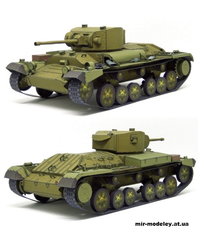 №153 - Tank Infantry Mk III Valentine II (Mk II) [Lazylife] из бумаги — скачать развертку из бумаги