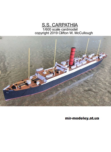 №168 - Королевское почтовое судно «Карпатия» / RMS Carpathia (Wayne McCullough) из бумаги
