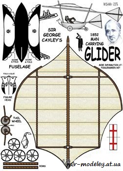 №1005 - CAYLEY 1852 GLIDER [Fiddlers Green] из бумаги