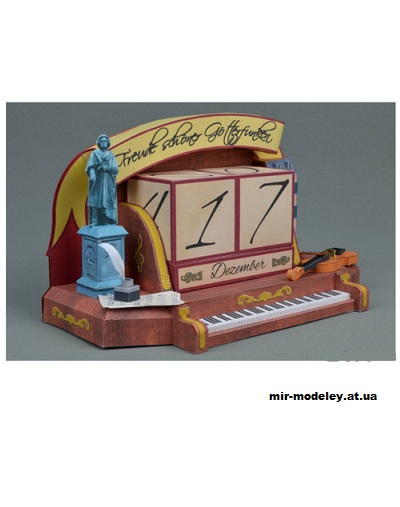№1092 - Ludwig van Beethoven Perpetual Calendar (Mondorfer Bastelboegen 48) из бумаги