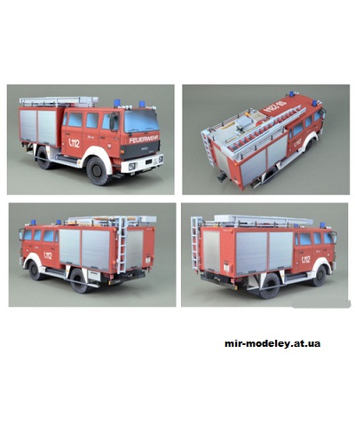 №1052 - Пожарная машина Iveco (Mondorfer Bastelbogen) из бумаги