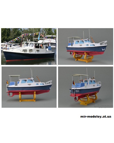 №1069 - Motoryacht Apollo (Mondorfer Bastelbogen) из бумаги