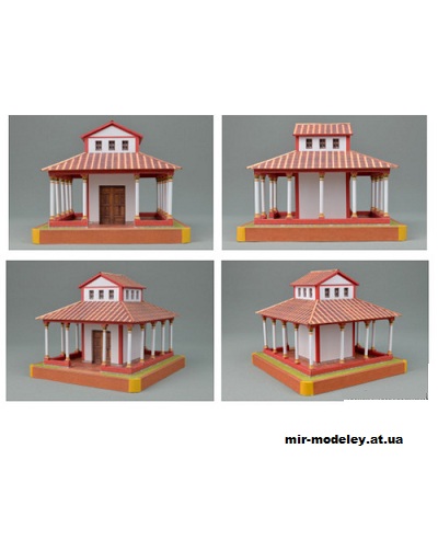 №1072 - Gallo-römischer Tempel von Poppelsdorf / Галло-романский храм из бумаги