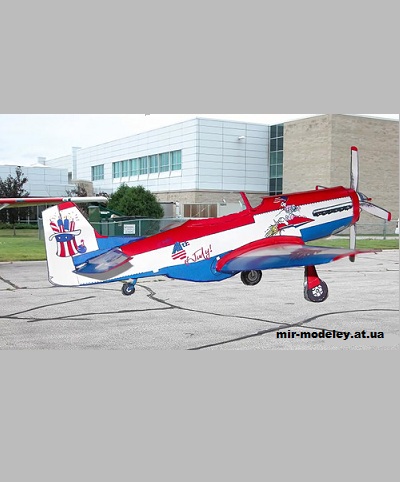 №10659 - Истребитель North American P-51D Mustang Independance Day (Fiddlers Green) из бумаги