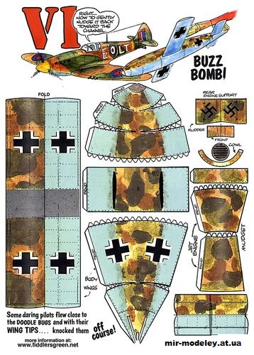 №10681 - V-1-DOODLEBUG [Fiddlers Green] из бумаги