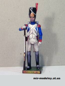 №10946 - Гренадер / Granatiere (Fabrizio Prudenziati) из бумаги