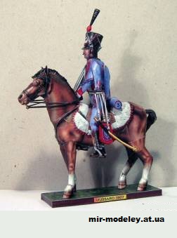 №10939 - Гусар на коне / Ussaro a cav (Fabrizio Prudenziati) из бумаги
