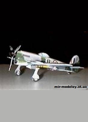 №10926 - Истребитель-бомбардировщик Hawker Typhoon (Fabrizio Prudenziati) из бумаги