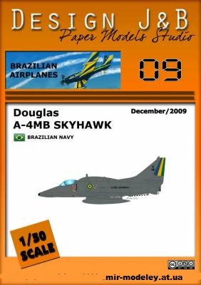 №11227 - Лёгкий палубный штурмовик Douglas A-4MB Skyhawk (Design J&B) из бумаги