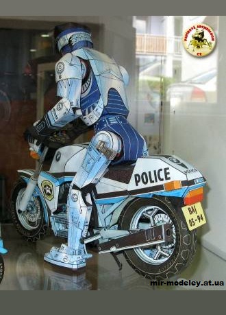 №11264 - Мотоцикл Робокопа BMW K100 / Policajna motorka pre Robocopa BMW K100 (Elektron-Zenit 1/1993) из бумаги