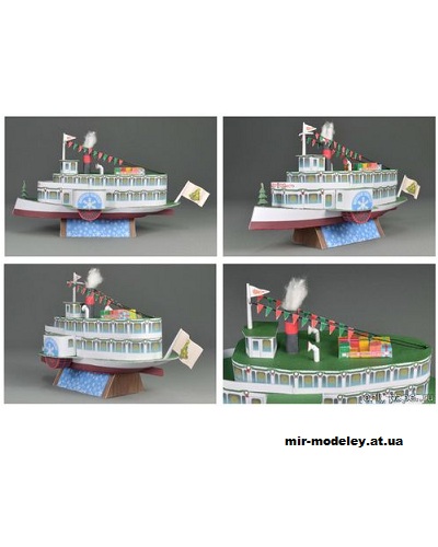 №1100 - Weihnachtsfahrt mit dem Schaufelraddampfer (SD) (Mondorfer Bastelbogen) из бумаги