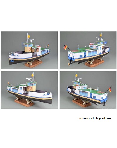 №1138 - Паром Personenfähre Marienfels (Mondorfer Bastelbogen) из бумаги