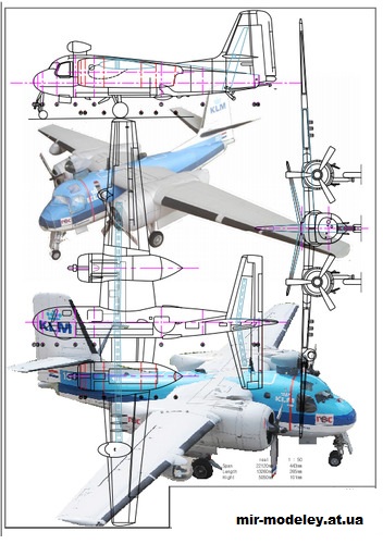 №11430 - Противолодочный самолёт Grumman US-2N Tracker (Gahm) из бумаги