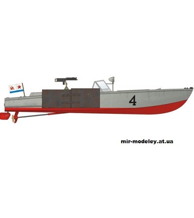 №11576 - Советский полуглиссер ПГ-117 (Pavel Bestr) из бумаги