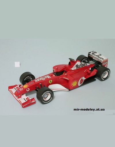 №11682 - Болид Ferrari F2002 M.Schumacher R.Barrichello (Spinler 033) из бумаги