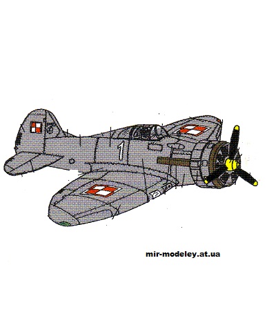 №11762 - Истребитель-перехватчик Pzl P 50 Jastrzab (Super Model 2/1998) из бумаги