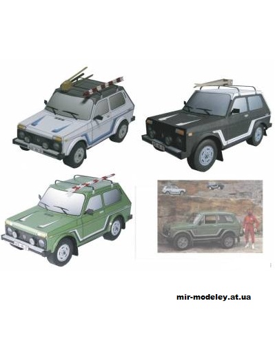 №11862 - Lada 4x4 Niva из телесериала Návštěvníci/Die Besucher/Expedition Adam 84 (Spida Models) из бумаги