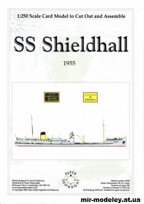№12044 - Пароход SS Shieldhall (Paper Shipwright) из бумаги