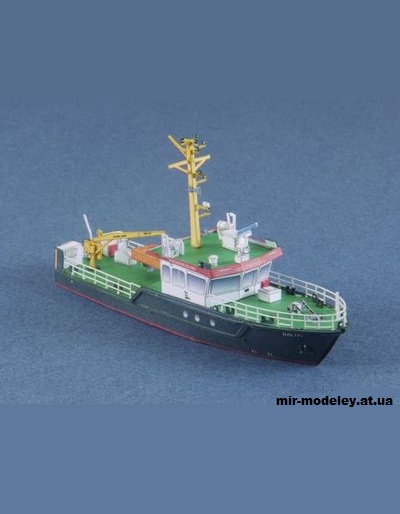 №12061 - Гидрографическое судно MV Baltic / Survey Vessel MV Baltic (Paper Shipwright) из бумаги