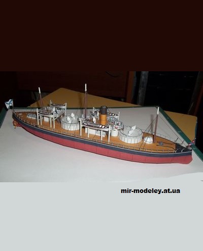№12042 - Броненосная лодка «Смерч» 1865 (Переработка Paper Shipwright - AlexeyL) из бумаги