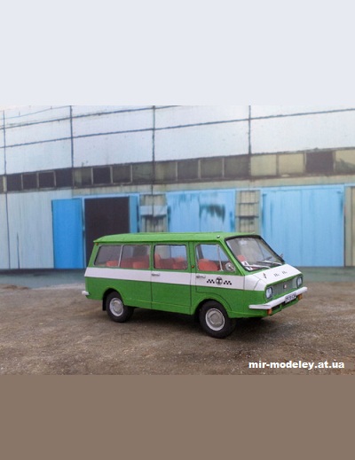 №12206 - РАФ-2203 маршрутка (Конверсия модели от Бумажного моделирования 256) из бумаги