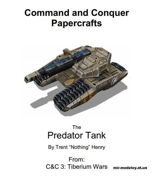 №12243 - Predator 1 (Command & Conquer) из бумаги