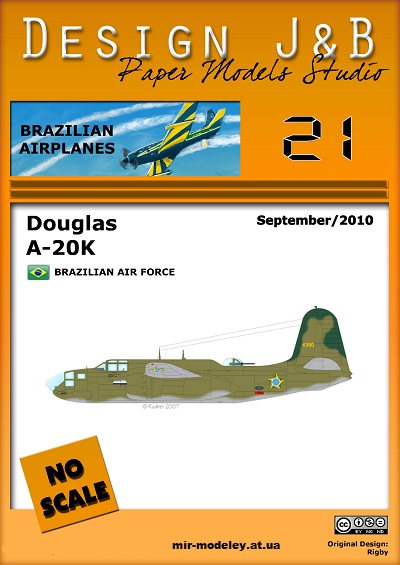 №12297 - Fab Douglas A20 K (Design J&B) из бумаги