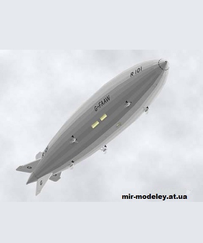 №12271 - Дирижабль British Airship R 101 (Currell Graphics) из бумаги