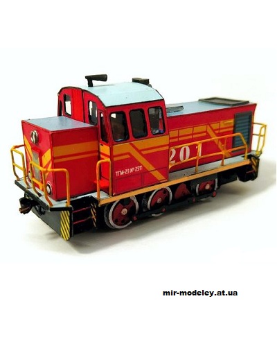 №12299 - ТГМ-23В (dnipro_ttscale) из бумаги