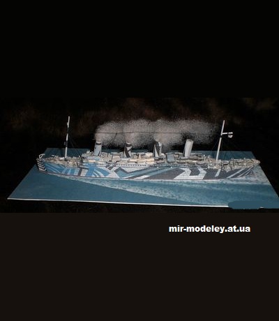 №12282 - Трансатлантический лайнер S.S. Olympic (Currell Graphics) из бумаги