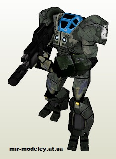 №12249 - GDI Zone Trooper (Command & Conquer) из бумаги