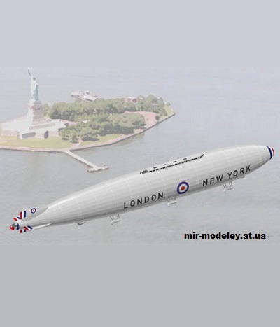 №12289 - Vickers Transoceanic Airship (Currell Graphics) из бумаги