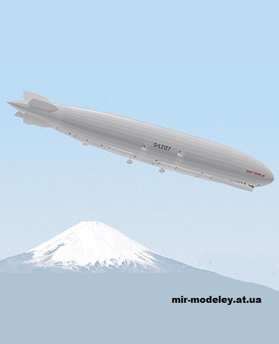 №12265 - LZ 127 Graf Zeppelin (Currell Graphics) из бумаги