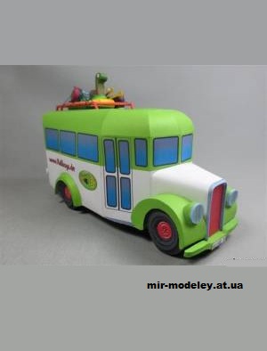 №1257 - Автобус Der Kallbus (Mondorfer Bastelbogen) из бумаги