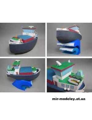 №1289 - Binnenschiff SD - Dicke Trulla II [Mondorfer Bastelbogen] из бумаги