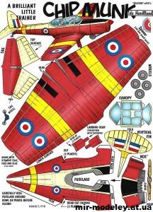 №12332 - DeHavilland Chipmunk (6 вариантов раскраски) [Fiddlers Green] из бумаги