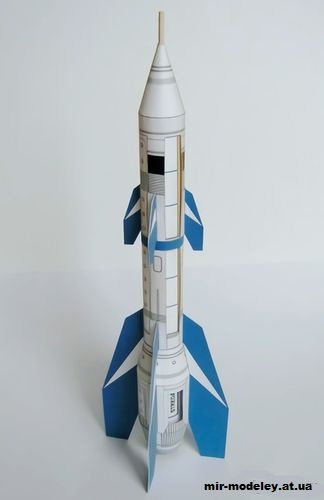 №12385 - Сатурн-1Б / Saturn 1B (Fifik) из бумаги