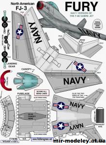 №12348 - Fury FJ-3 [Fiddlers Green] из бумаги