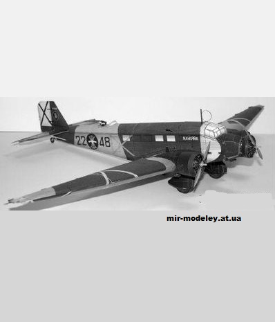 №12352 - Junkers Ju 52/3m [Fiddlers Green] из бумаги