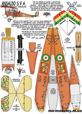№12322 - Ansaldo S.V.A. 5 [Fiddlers Green] из бумаги