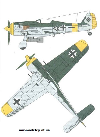 №12476 - Focke Wulf Fw-190F [KEL 075] из бумаги