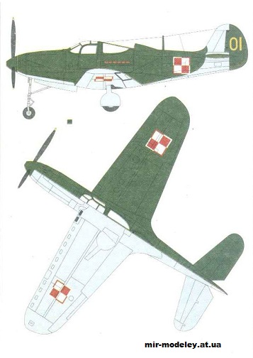 №12463 - Bell P-39 Airacobra [KEL 026] из бумаги