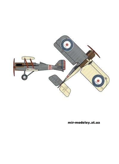 №12451 - RAF S.E.5A [Kampfflieger] из бумаги