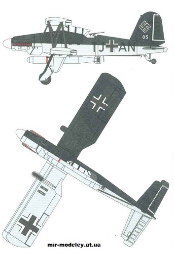 №12480 - Fieseler Fi-167 (KEL 118) из бумаги