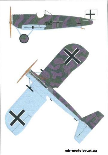 №12473 - Junkers D-I (KEL 51) из бумаги