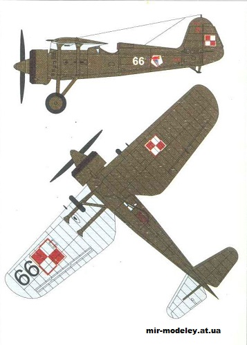 №12459 - PZL P-11c [KEL 010] из бумаги